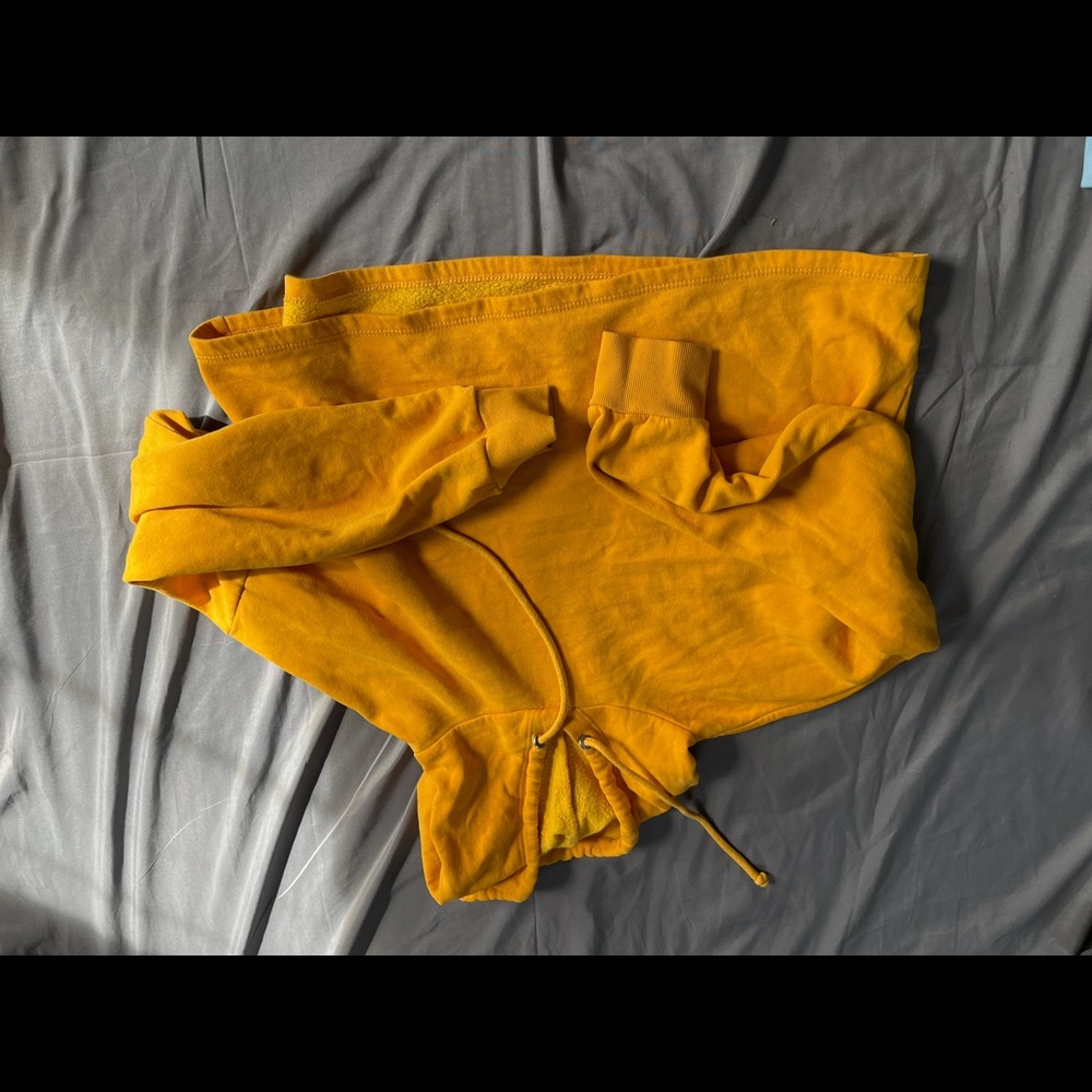 Yellow cropped hoodie